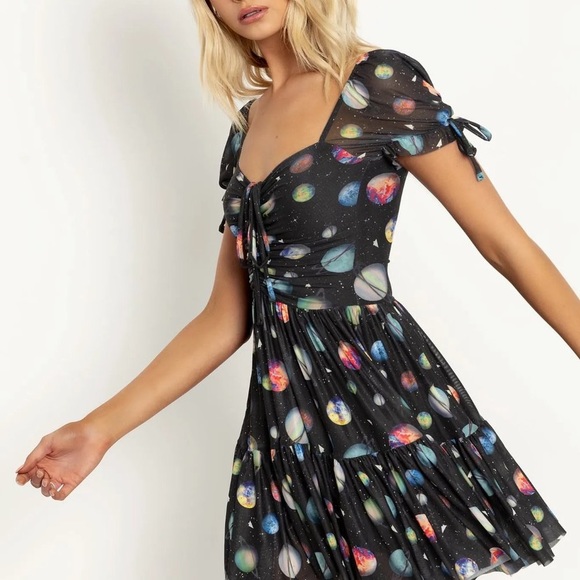 Blackmilk Paper Universe Short Tea Party Dress NWT - Picture 2 of 6